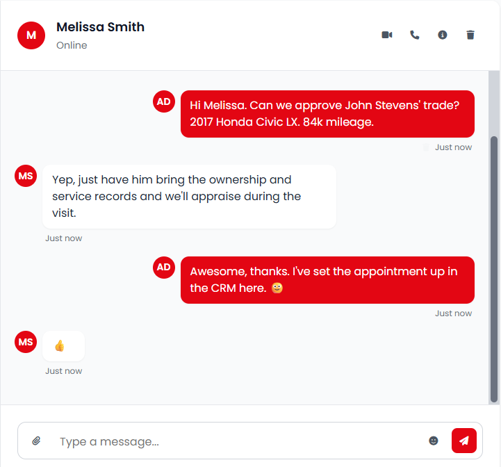 DealerSimplicity Instant Messaging
